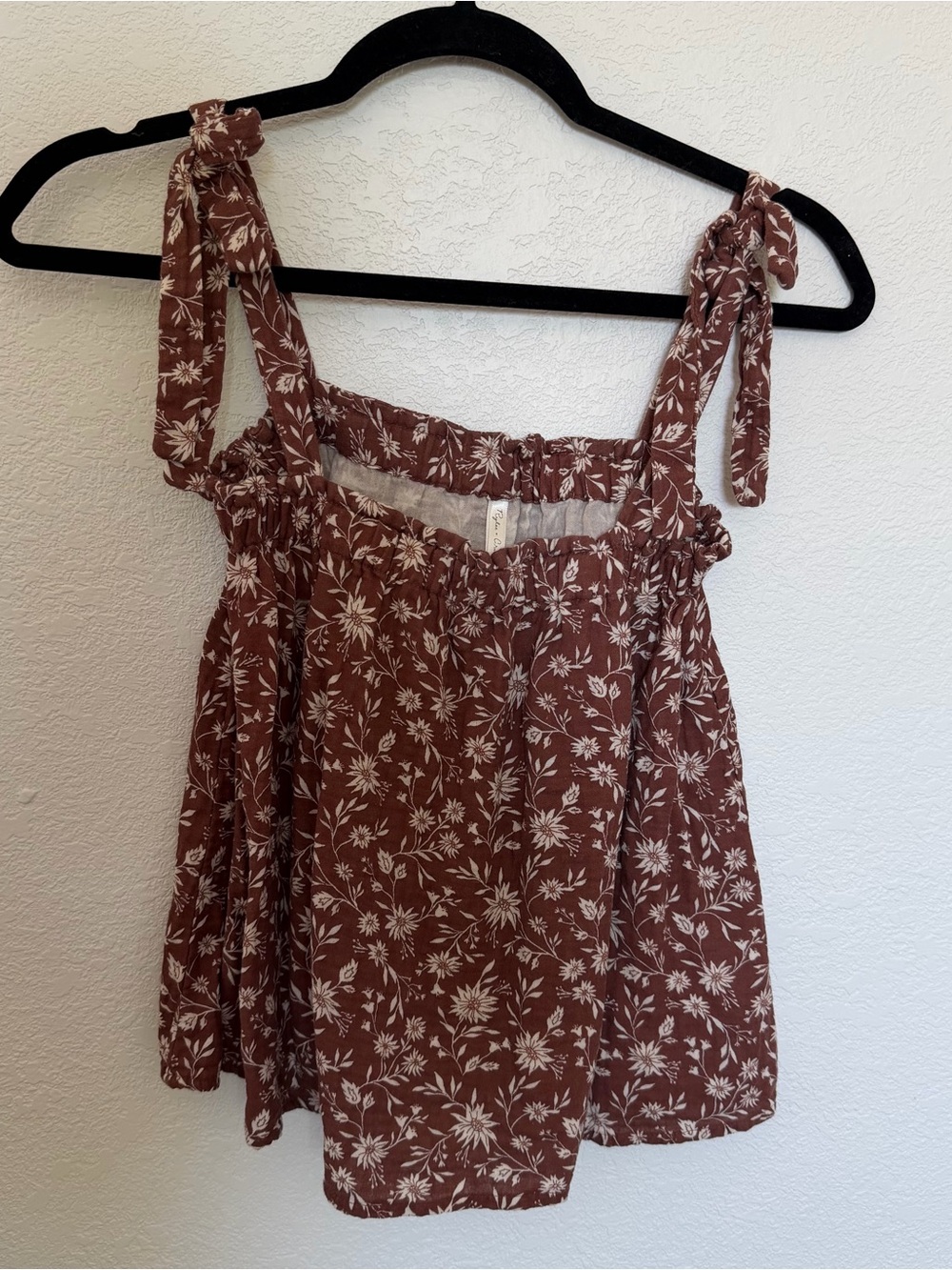 Rylee + Cru Brown Floral Tie-Strap Tank